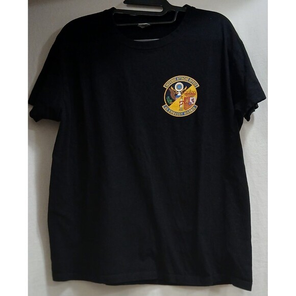 US Embassy Madrid Defense Attaché Office Men’s Large Black T-Shirt Double Sided - Picture 2 of 6